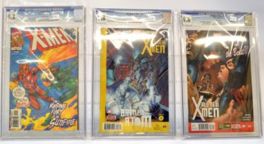 Graded Comic Books comprising a trio of issues to include; 1) All-New X-Men #16 - Marvel Comics 11/