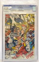 Graded Comic Book comprising X -Men #5 - Marvel Comics 2/92 - Jim Lee & John Byrne Story - Jim