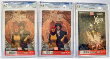 Graded Comic Books comprising a trio of issues to include; 1) All-New X-Men #14 - Marvel Comics 9/13