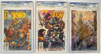 Graded Comic Books comprising a trio of issues to include; 1) Uncanny X-Men #381 - Marvel Comics 6/