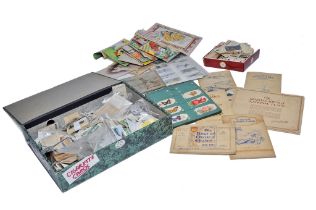 A large collection of cigarette cards.