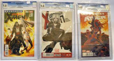 Graded Comic Books comprising a trio of issues to include; 1) Uncanny X-Men #2 - Marvel Comics 1/