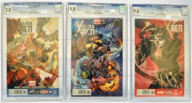 Graded Comic Books comprising a trio of issues to include; 1) All-New X-Men #10 - Marvel Comics 7/13