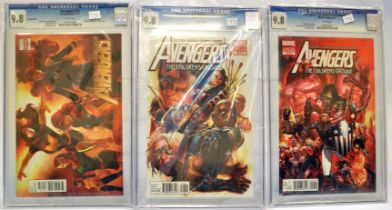 Graded Comic Books comprising a trio of issues to include; 1) Avengers #13 - Marvel Comics 7/11 -