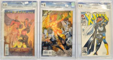 Graded Comic Books comprising a trio of issues to include; 1) Uncanny X-Men #524 - Marvel Comics 7/