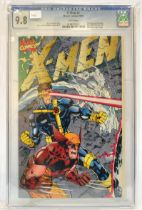 Graded Comic Book comprising X -Men #1 - Marvel Comics 10/91 - Chris Claremont Story - Jim Lee &