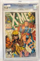 Graded Comic Book comprising X -Men #6 - Marvel Comics 3/92 - Jim Lee & Scott Lobdell Story - Jim