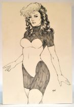 Comic Art Interest comprising original signed graphite sketch, X-Men (Rogue), Deilson 2014. 43 x