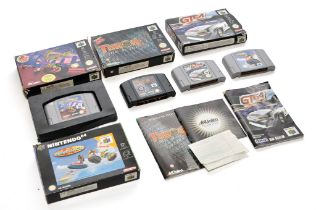 Retro Gaming comprising Nintendo N64 (PAL) games including Turok 2, GT64, Wave Race and Extreme G,