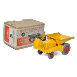 Dinky no. 562 Muir Hill Dump Truck. Yellow, metal hubs. Very good with a few minor signs of age