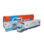 Tekno 1/50 diecast model truck issue comprising Scania Fridge in the livery of J G Smith. Limited