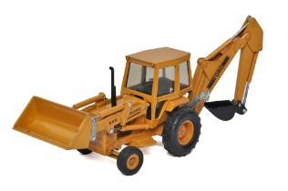 Ertl 1/50 diecast model construction issue comprising Ford 555 Backhoe Loader. Looks to be generally