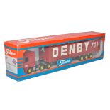 Tekno 1/50 diecast model truck issue comprising DAF Curtainside in the livery of Denby. Looks to
