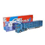 Tekno 1/50 diecast model truck issue comprising Scania Livestock Trailer in the livery of Mcaulife