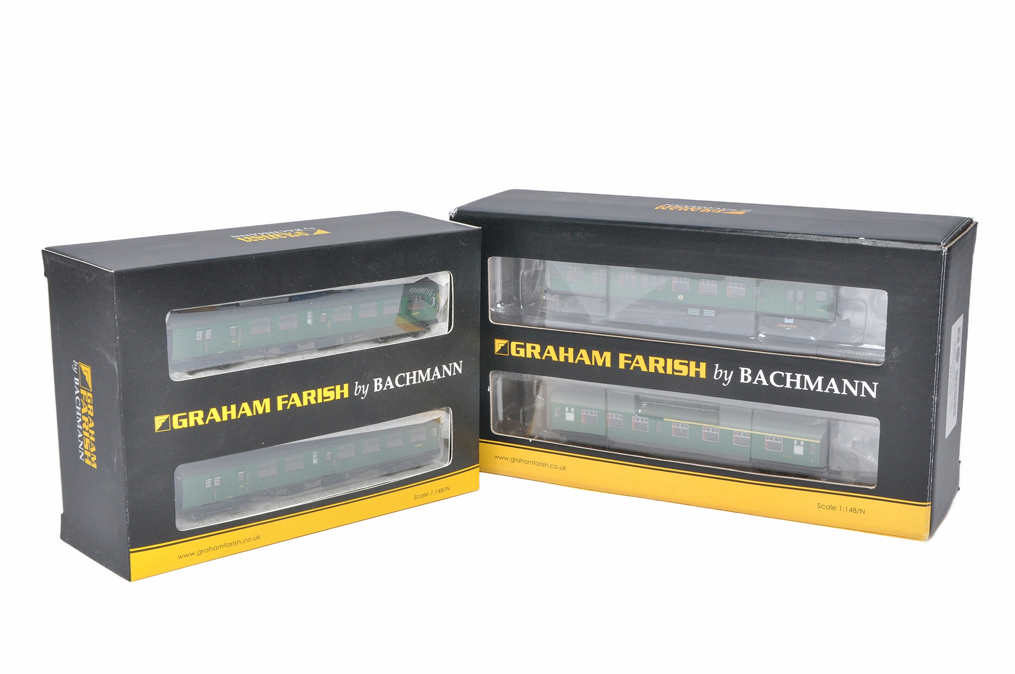 N Gauge Model Railway comprising Graham Farish No. 372-676 Four Car EMU set plus BR Bullied 3