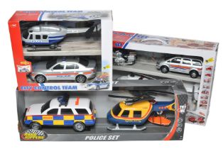 A trio of Police vehicle themed children's toy sets. As New - Ex Shop.