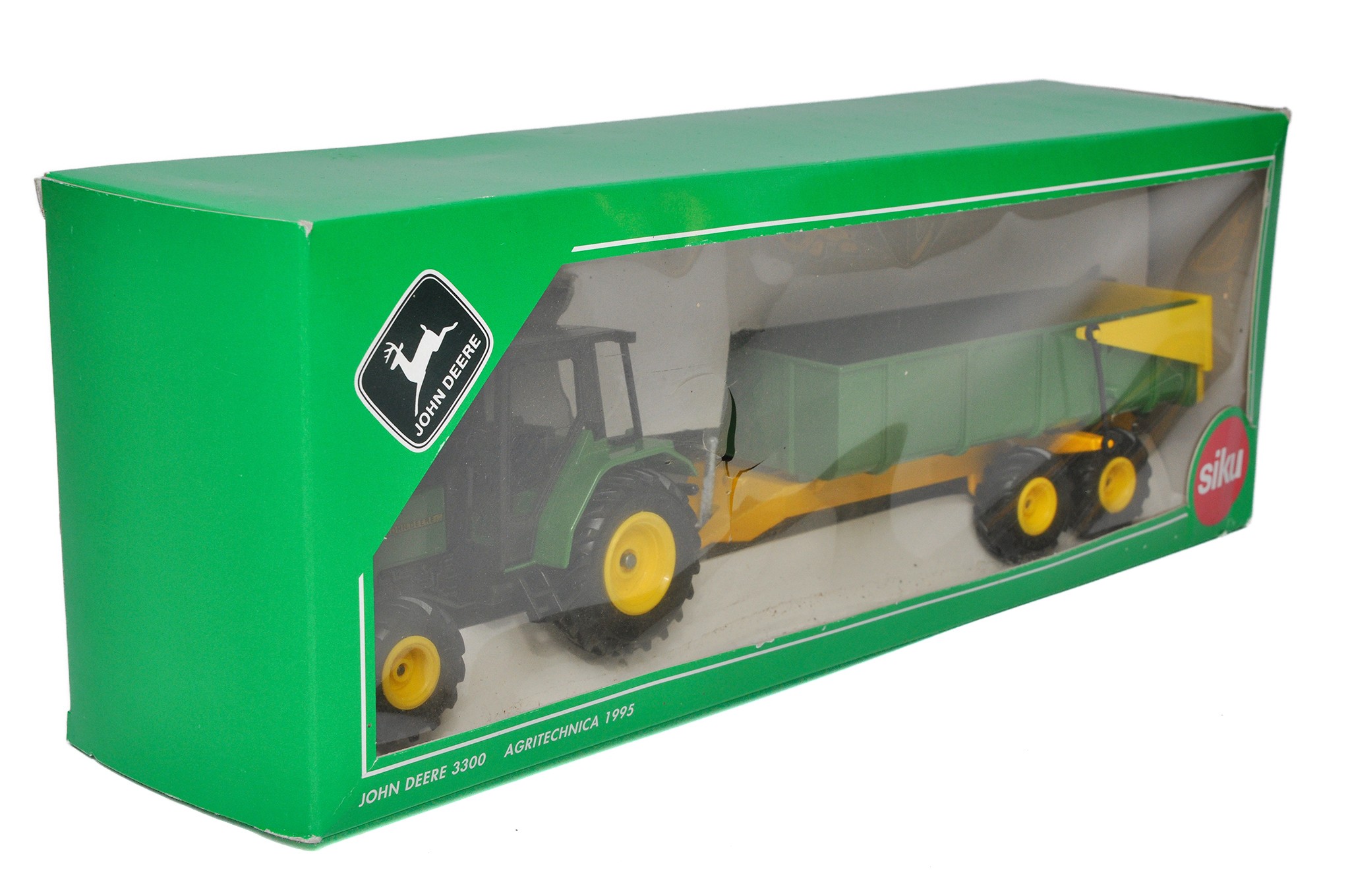 Siku 1/32 farm model issue comprising John Deere 3300 Tractor set for Agritechnica 1995. Looks to be