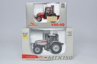 Universal Hobbies 1/32 farm model duo comprising McCormick V80-4Q Tractor plus Limited Edition MTX