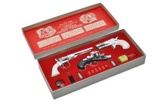 BCM (England) Outlaw Antique 'toy' gun firearm presentation set. Looks to be complete with little