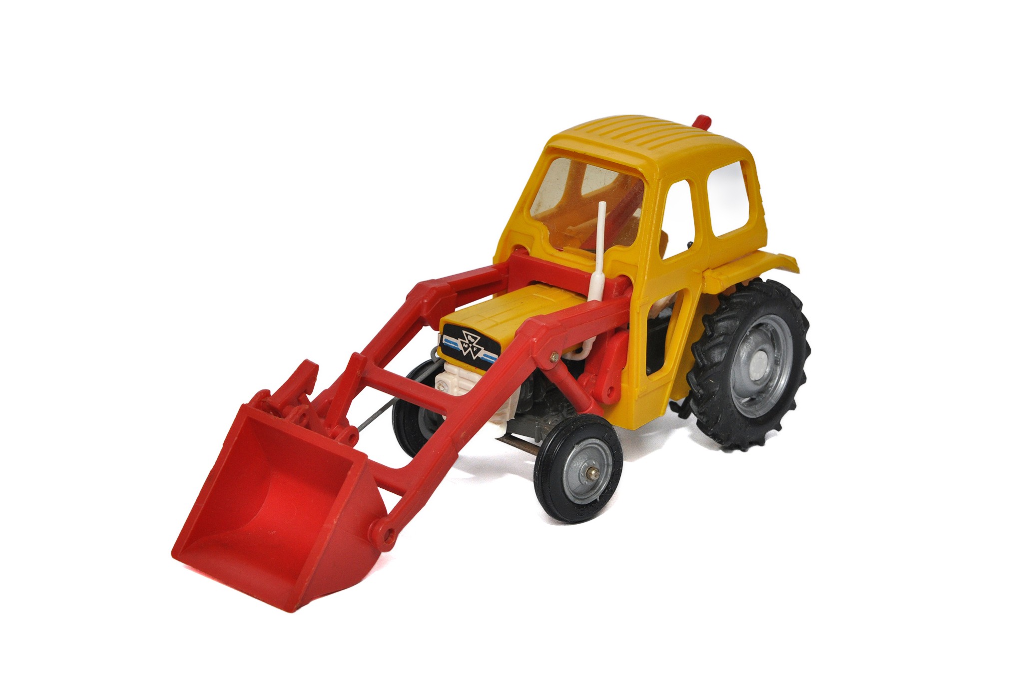 Britains 1/32 farm model issue comprising Massey Ferguson 135 Tractor with front loader. Looks to be