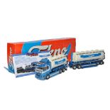 Tekno 1/50 diecast model truck issue comprising Scania Drawbart Bulk Tanker in the livery of