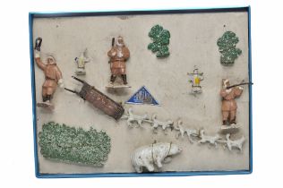 Timpo Metal Figures comprising Arctic Series Display set featuring various figures as shown to