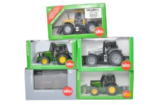 A group of Siku 1/32 farm model issues comprising Lamborghini, JCB, John Deere and Porsche Tractor