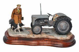 Border Fine Arts Tractor Sculpture comprising No. JH91B Ferguson TE20 'An Early Start'. Looks to