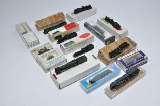 N Gauge Model Railway comprising an impressive group of locomotives from various makers including