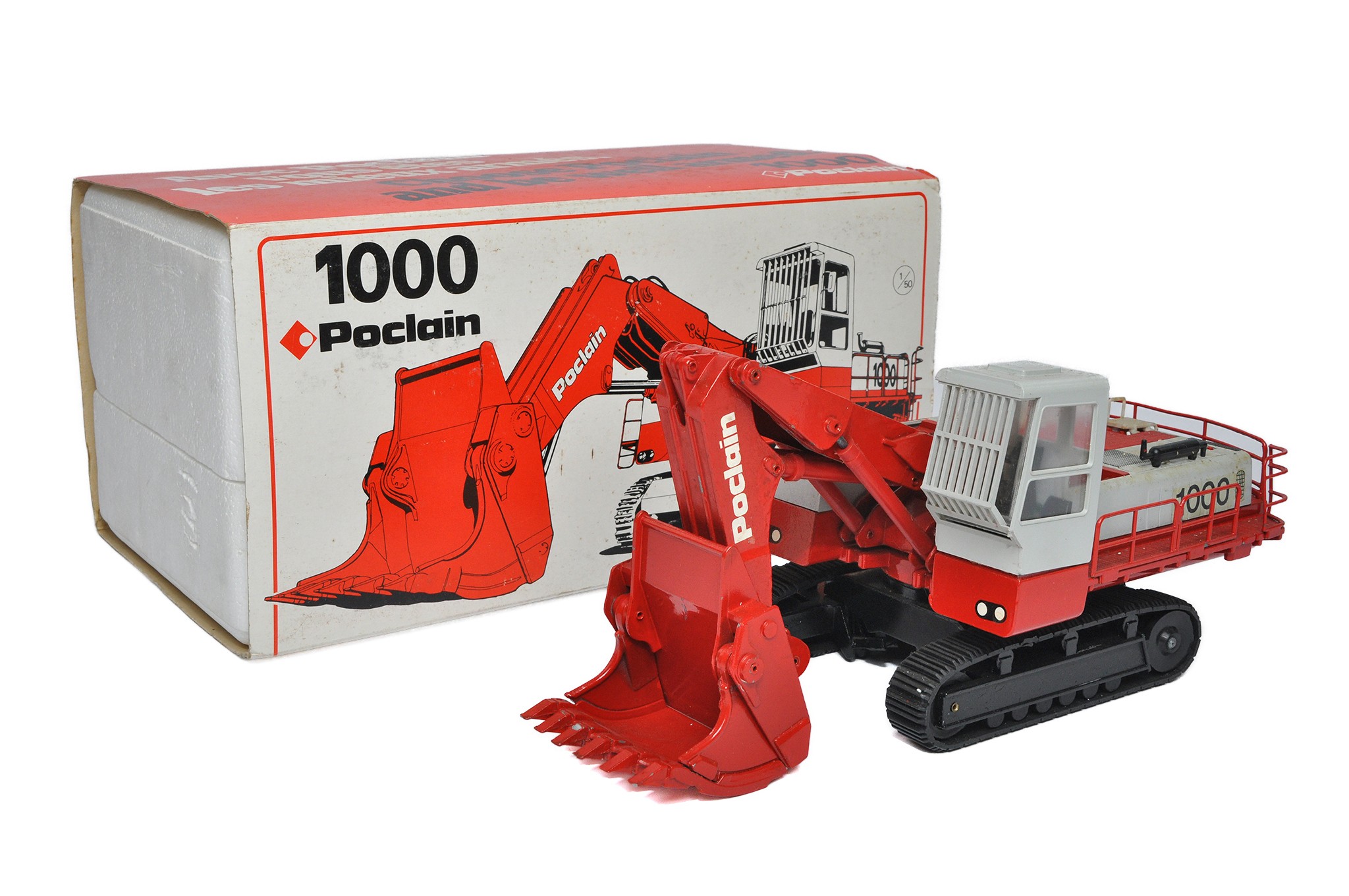 Sijam 1/50 diecast model construction issue comprising Poclain 1000 Tracked Excavator / Shovel (wide