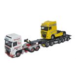 Assorted 1/50 diecast model truck trio comprising Code 3 Tractor unit (Corgi) as shown plus