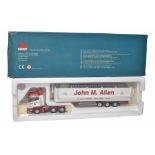 Lion Toys 1/50 diecast model truck issue comprising Scania Bulk Trailer in the livery of John