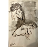 KEITH VAUGHAN [1912-77]. Two Sheep, 1943. ink and wash on paper; studio stamp signature. image 19