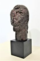 ROBERT CLATWORTHY R.A. [1928-2015]. Head II, 2004. bronze, edition of 9, 1/9. signed. 32 cm high.