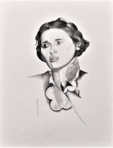 WYNDHAM LEWIS [1882-1957]. Rebecca West, 1932. lithograph, edition of 200, 141/200. 34 x 27 cm -
