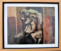 MICHAEL AYRTON [1921-75]. Cumaean Sibyl, 1963-4. acrylic and mixed media on card. signed and