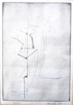 JOHN WELLS [1907-2000]. Dancer, 1950. etching, edition of 25, 14/25; signed and dated in pencil.