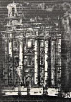 EUGENE BERMAN [1899-1972]. Nocturnal Cathedral, 1951. lithograph; ed.66, proof; signed and dated