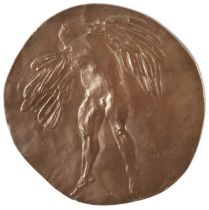 LEONARD BASKIN [1922-2000]. Icarus, 1969. bronze relief; signed, titled and dated. 17 cm high.