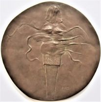 LEONARD BASKIN [1922-2000]. Andromache, 1969. bronze relief; signed, titled and dated on rev. 17