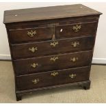 A circa 1800 oak chest,