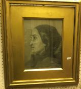 JEAN FRANCOIS GIGOUX (1806-1894) "Venetia Dunde? in Paris", a portrait study, head and shoulders,