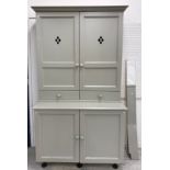 A modern grey/green painted kitchen cupboard by La Cuisine Française,