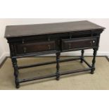 An 18th Century oak dresser or side table,