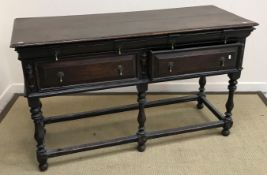 An 18th Century oak dresser or side table,
