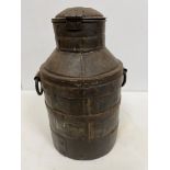 A vintage style iron milk churn, 30.