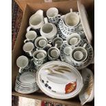 Two boxes of assorted china to include Midwinter Spanish Garden and another Midwinter pattern,