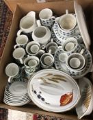 Two boxes of assorted china to include Midwinter Spanish Garden and another Midwinter pattern,