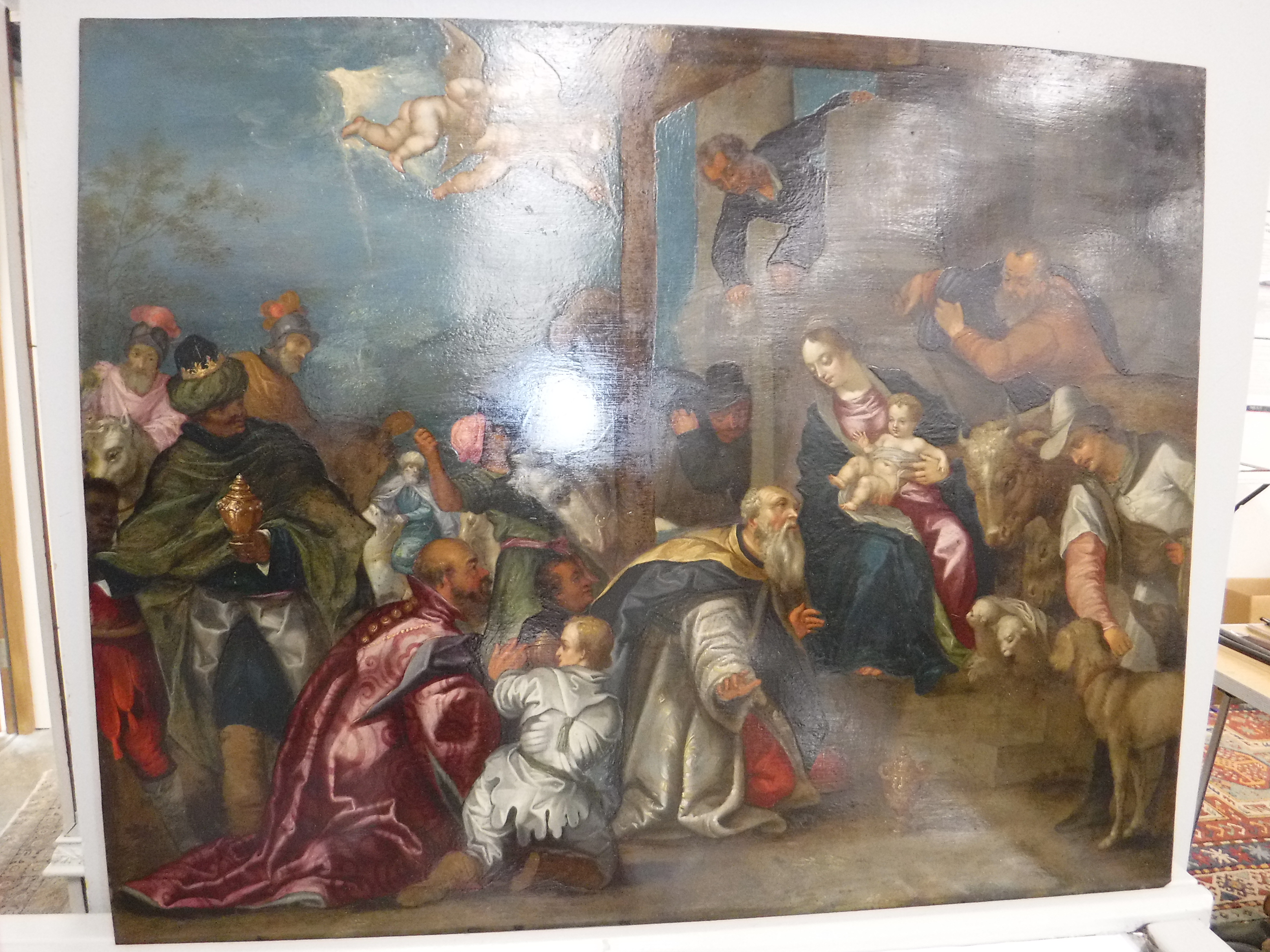 17TH CENTURY FLEMISH SCHOOL IN THE MANNER OF JAN BRUEGHEL THE ELDER "The Adoration of the Magi", - Image 8 of 32