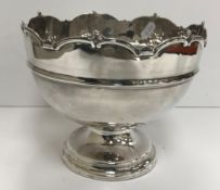 A silver rose bowl in the 18th Century manner,